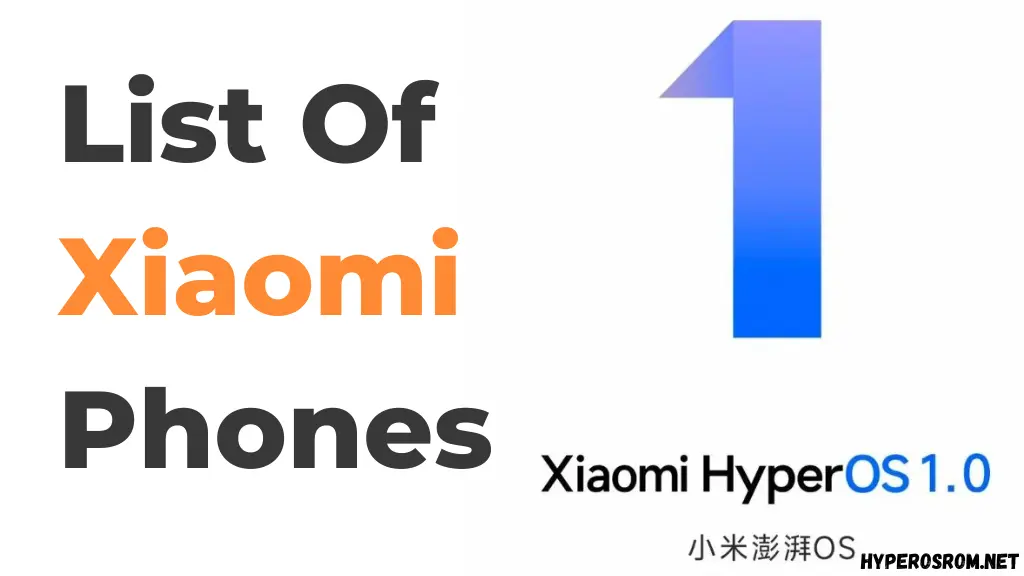 List Of Xiaomi phones Testing latest HyperOS